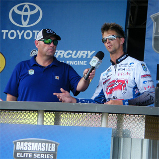 Elite Angler Chad Pipkens talks about his final tournament day fishing during the Bassmaster Lake St. Clair tournament August 30, 2015