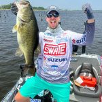 Chad Pipkens with a Lake Fork giant 8 lbs 11 oz largemouth bass