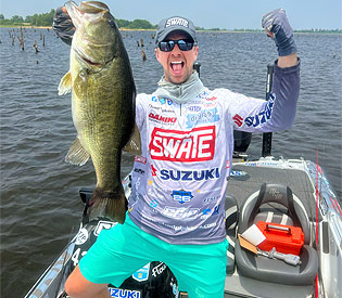 Chad Pipkens with a Lake Fork giant 8 lbs 11 oz largemouth bass